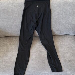 lululemon athletica Black Ribbed High-Waist Leggings